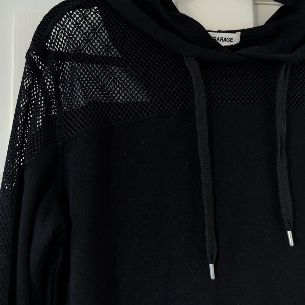 Garage Black Women's Mesh Hoodie - M - Picture 6 of 7